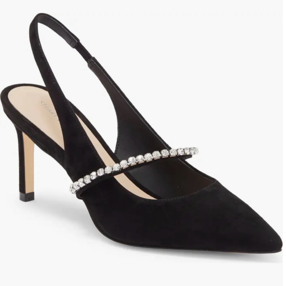 Stuart Weitzman Heels-Crystaline 75 Slingback Pump - Size 7